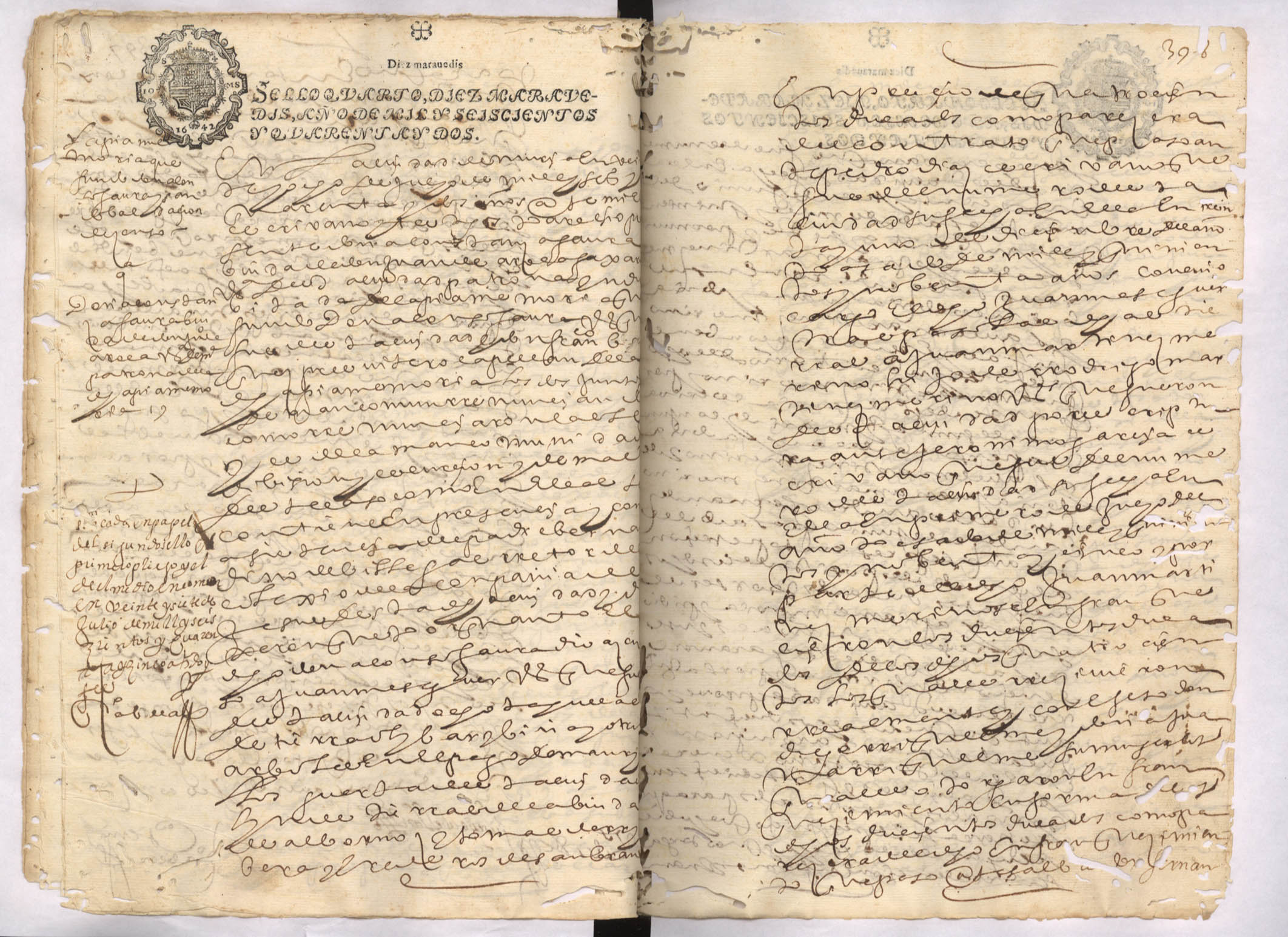 Registro de Pedro Abellán, Murcia de 1642.